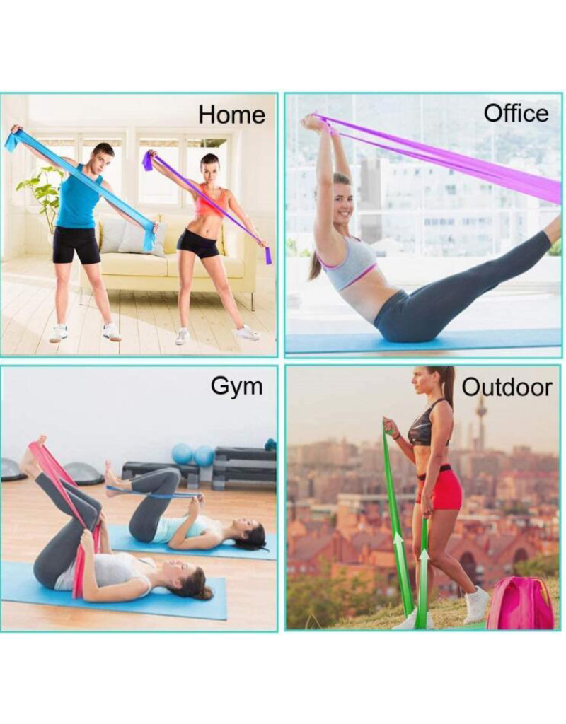 1.5m Yoga Pilates Stretch Resistance Band مغيط - الصورة 5