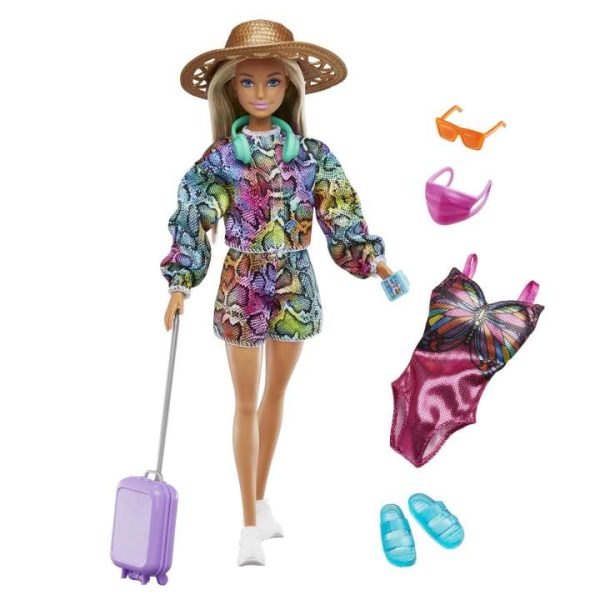 Barbie Holiday Fun Doll باربي مع شنطة سفر - Image 4