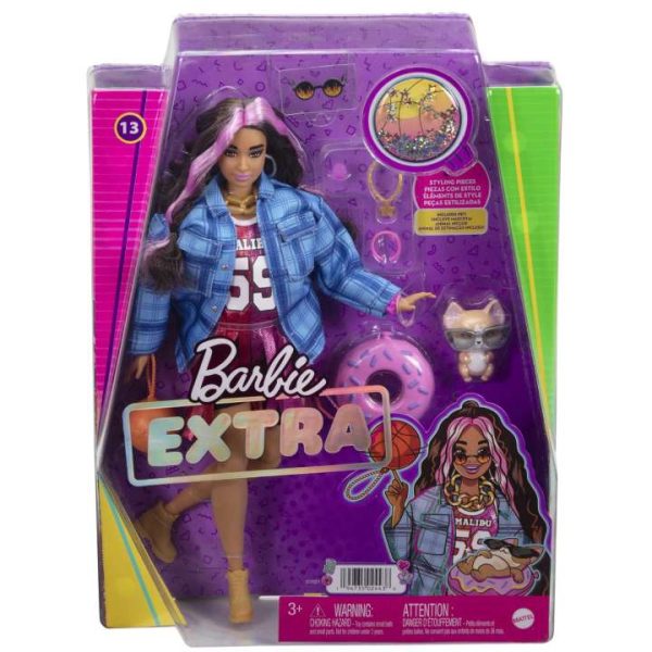 Barbie Extra Doll With Pet Corgi باربي إكسترا مع كلب كورجي الأليف