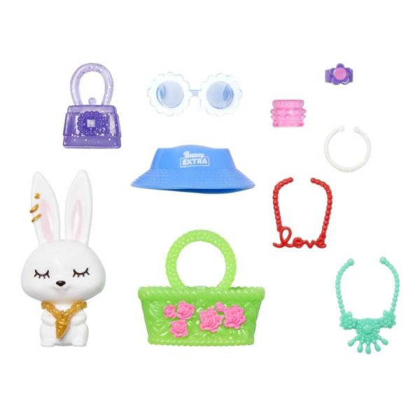 Barbie Extra Doll With Pet Bunny دمية باربي اكسترا مع أرنب أليف - Image 7