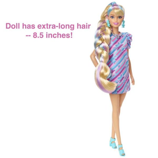 Barbie Totally Hair Star-themed Doll باربي ذات الشعر الكامل ذات الطابع النجمي - Image 4