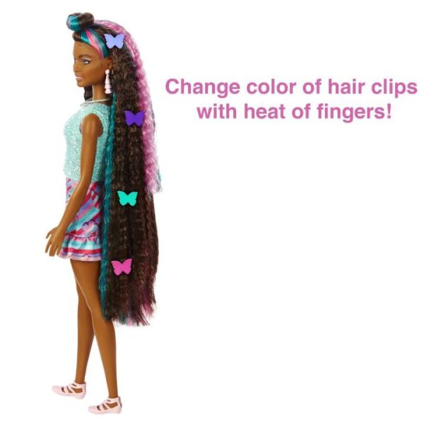 ⁦Barbie Totally Hair Butterfly-themed Doll باربي ذات الشعر الكامل ذات الطابع الفراشي⁩ - الصورة ⁦5⁩