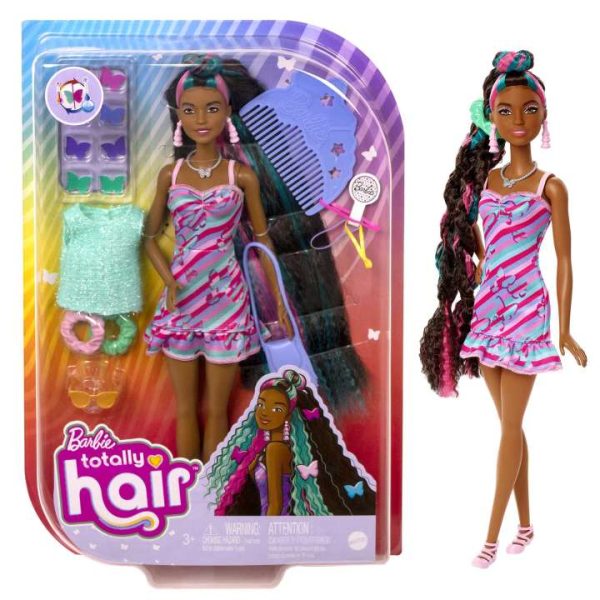 Barbie Totally Hair Butterfly-themed Doll باربي ذات الشعر الكامل ذات الطابع الفراشي