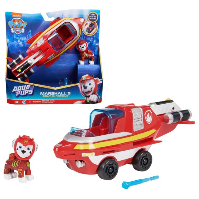 PAW PATROL AQUA PUPS MARSHALL'S DOLPHIN VEHICLE سيارة مارشال - الصورة 10