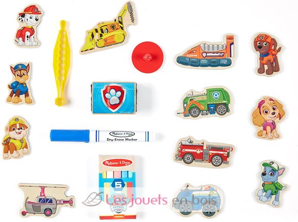 PAW Patrol Tabletop Art Center Melissa & Doug لوح كتابة خشب - Image 11