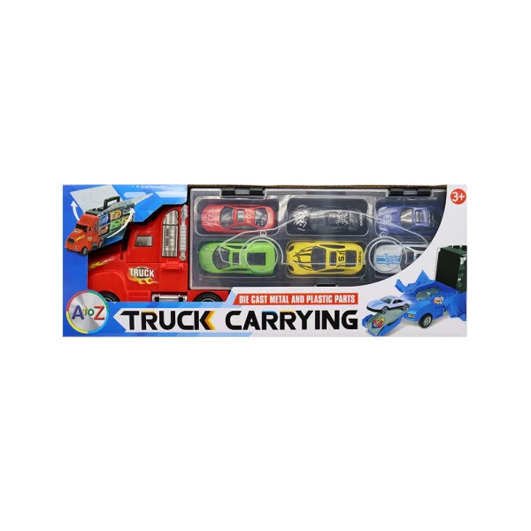 ترك حامل 6 سيارات TRUCK CARRYING DIE CAST METAL AND PLASTIC PARTS