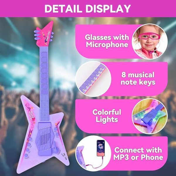 ⁦جيتار مع ميكرفون مع قاعدة SINGER STAR MICROPHONE⁩ - الصورة ⁦3⁩