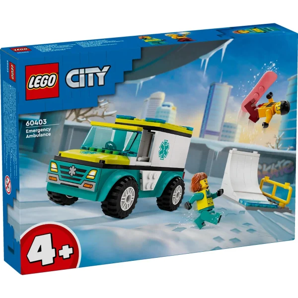 LEGO CITY EMERGENCY AMBULANCE AND SNOWBOARDER  ليجو سيتي(مكعبات) - Image 3