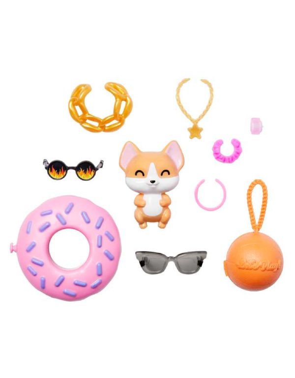 Barbie Extra Doll With Pet Corgi باربي إكسترا مع كلب كورجي الأليف - Image 8