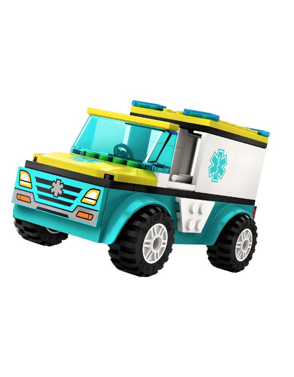 LEGO CITY EMERGENCY AMBULANCE AND SNOWBOARDER  ليجو سيتي(مكعبات) - Image 9