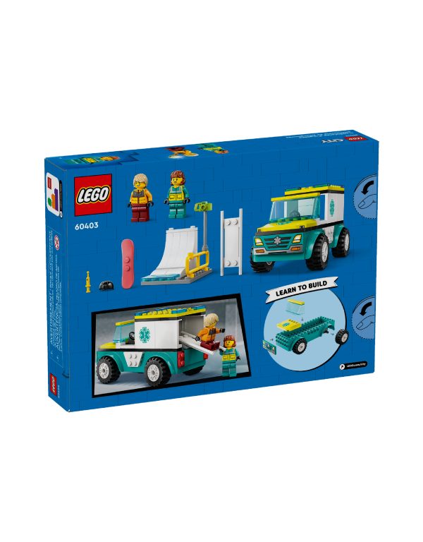 LEGO CITY EMERGENCY AMBULANCE AND SNOWBOARDER  ليجو سيتي(مكعبات) - Image 12