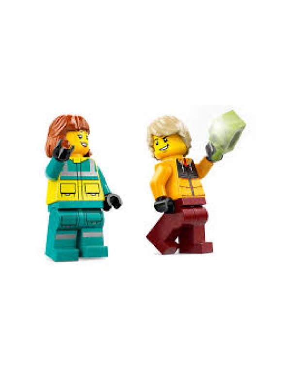 LEGO CITY EMERGENCY AMBULANCE AND SNOWBOARDER  ليجو سيتي(مكعبات) - Image 11