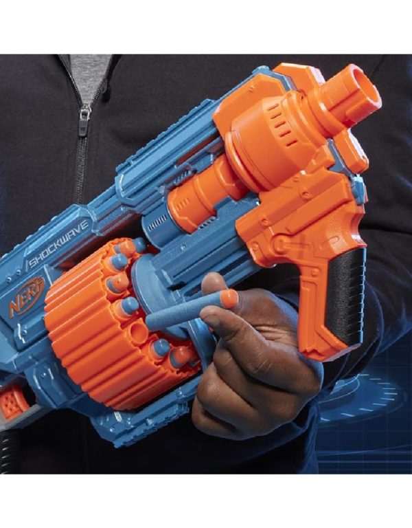 ⁦NERF ELITE 2.0 SHOCKWAVE RD-15 BLASTER بارورد نيرف رشاش⁩ - الصورة ⁦2⁩