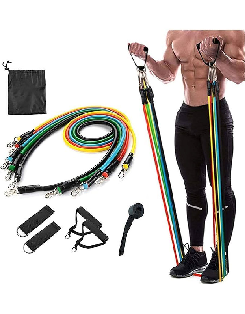 Power Resistance Bands, 5 Rope مجموعة أشرطة وأنابيب المقاومة القوية - الصورة 10