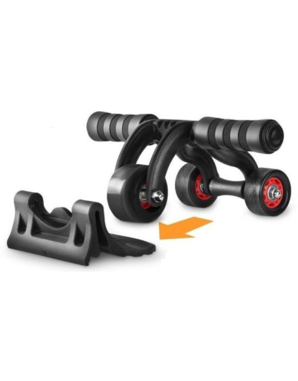 ⁦PORTABLE TRAINER AB ROLLER AND PUSH UP BAR  عجل معدة والبطن وقضيب تمارين الضغط⁩ - الصورة ⁦4⁩
