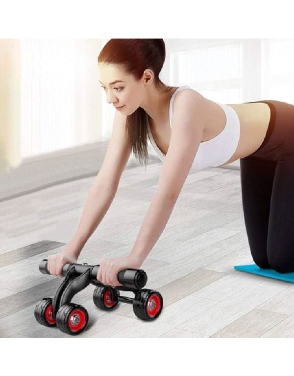 ⁦PORTABLE TRAINER AB ROLLER AND PUSH UP BAR  عجل معدة والبطن وقضيب تمارين الضغط⁩ - الصورة ⁦5⁩