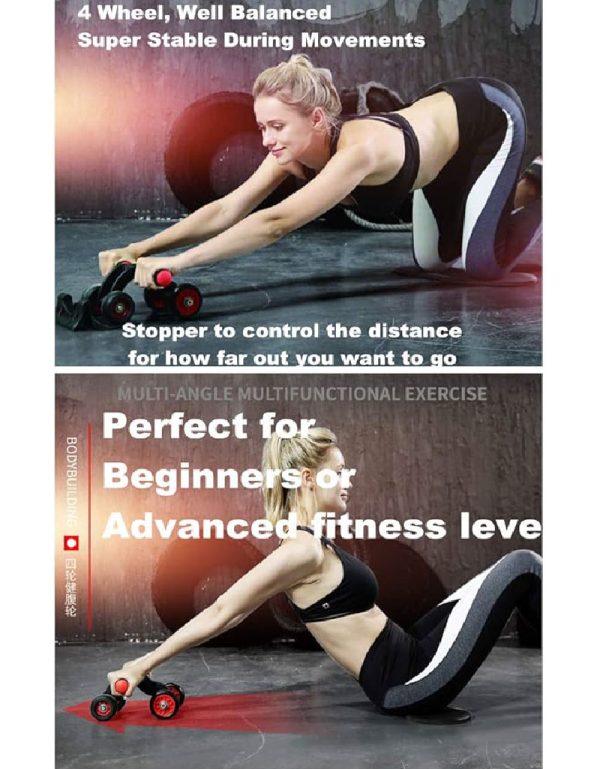 ⁦PORTABLE TRAINER AB ROLLER AND PUSH UP BAR  عجل معدة والبطن وقضيب تمارين الضغط⁩ - الصورة ⁦9⁩