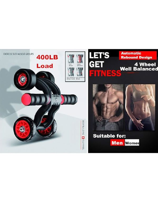 ⁦PORTABLE TRAINER AB ROLLER AND PUSH UP BAR  عجل معدة والبطن وقضيب تمارين الضغط⁩ - الصورة ⁦13⁩