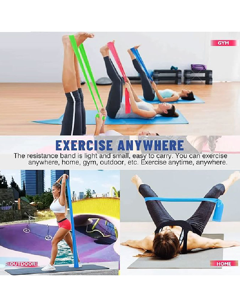 1.5m Yoga Pilates Stretch Resistance Band مغيط - الصورة 8