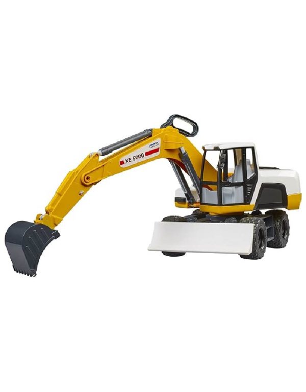 ⁦Bruder Mobile Excavator Yellow/White حفارة برودر متنقلة⁩ - الصورة ⁦4⁩