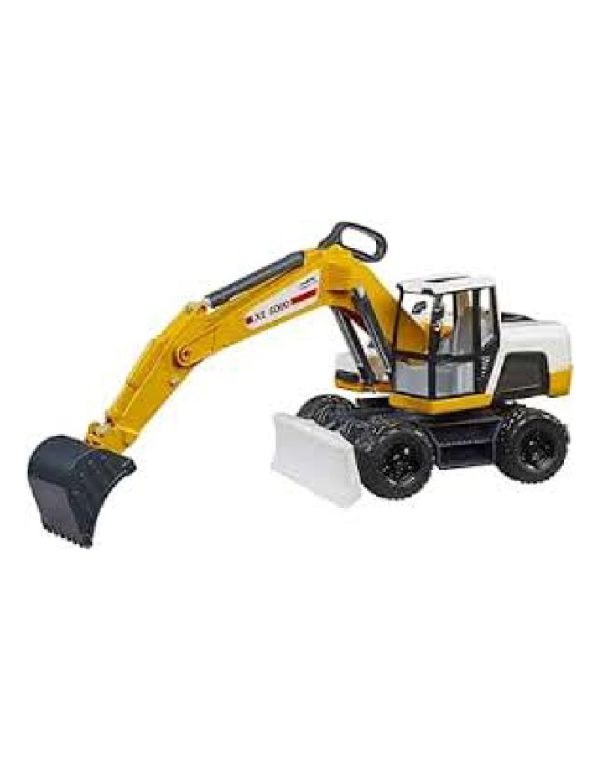 ⁦Bruder Mobile Excavator Yellow/White حفارة برودر متنقلة⁩ - الصورة ⁦10⁩