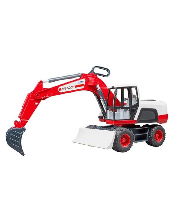 حفارة برودر Bruder Wheeled Excavator Red/White - Image 2