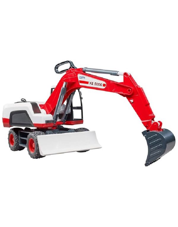 حفارة برودر Bruder Wheeled Excavator Red/White - Image 3