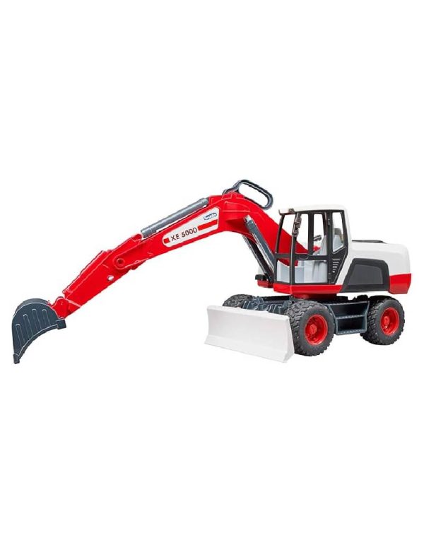 حفارة برودر Bruder Wheeled Excavator Red/White - Image 4