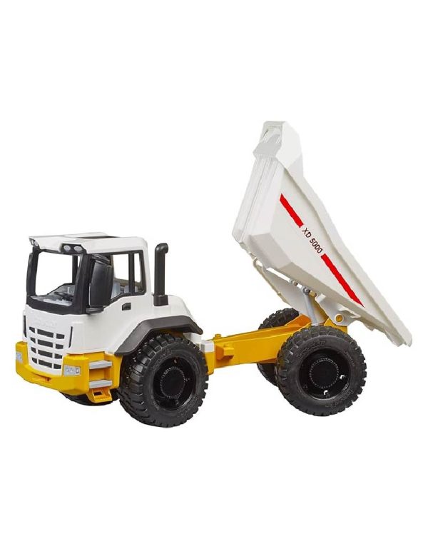 ⁦Bruder Dumper Truck Yellow/White شاحنة برودر قلابة⁩ - الصورة ⁦6⁩