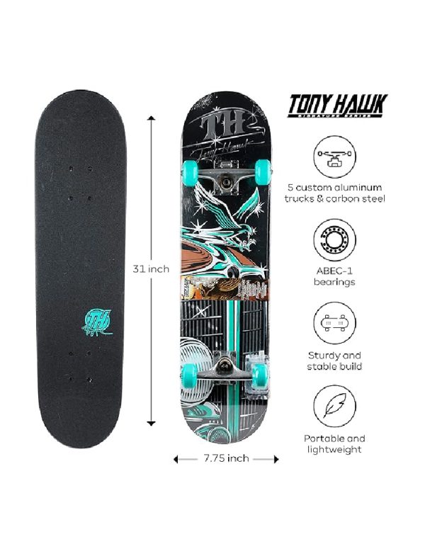 ⁦سكيت بورد خشب (لوح تزلج) SKATE BOARD TONY HAWK⁩ - الصورة ⁦4⁩