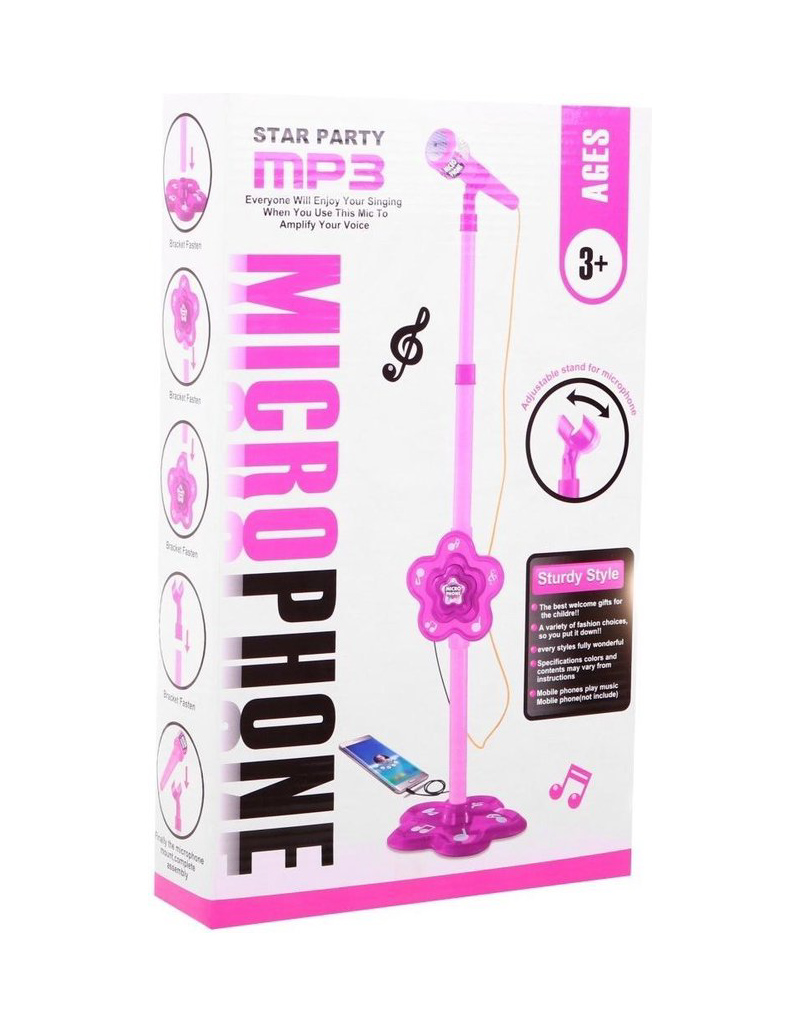 مايكروفون مع قاعدة STAR PARTY MP3 MICROPHONE