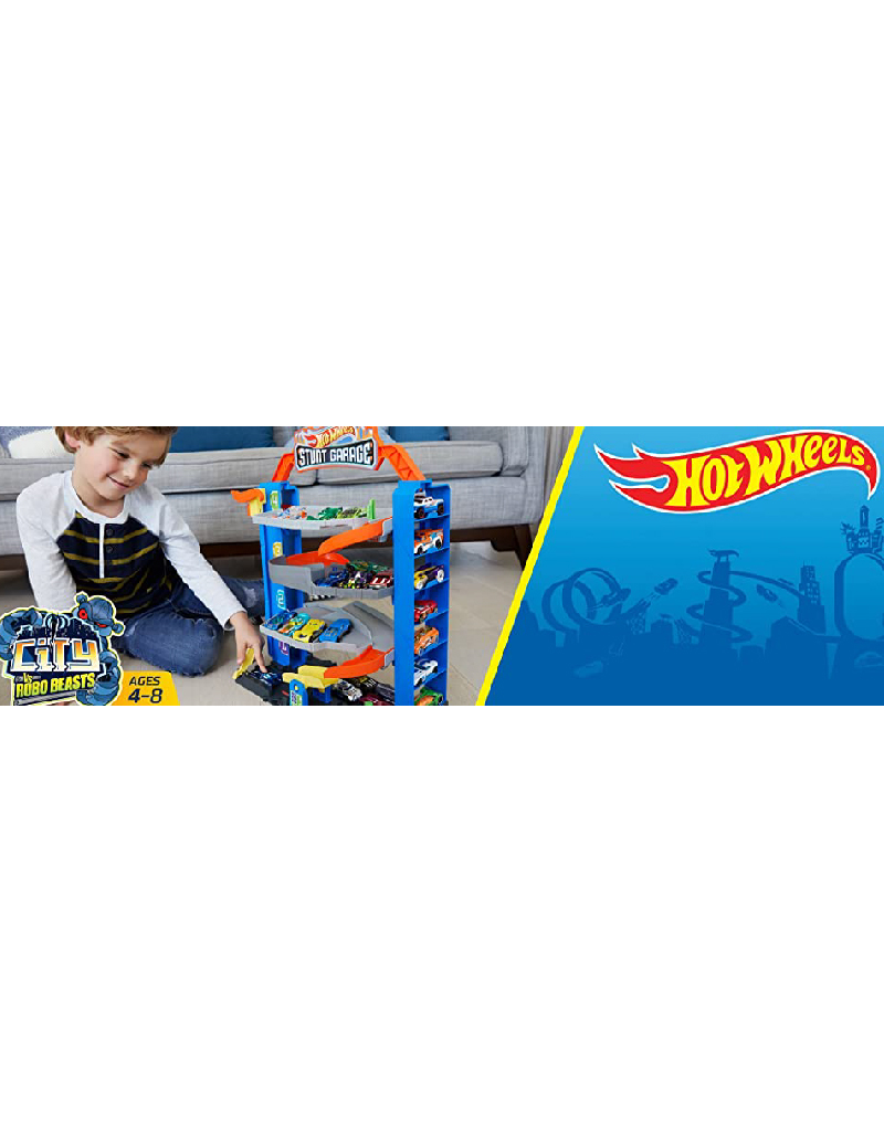 Hot Wheels City Stunt Garage Play Set  برج سكة سيارات - Image 9
