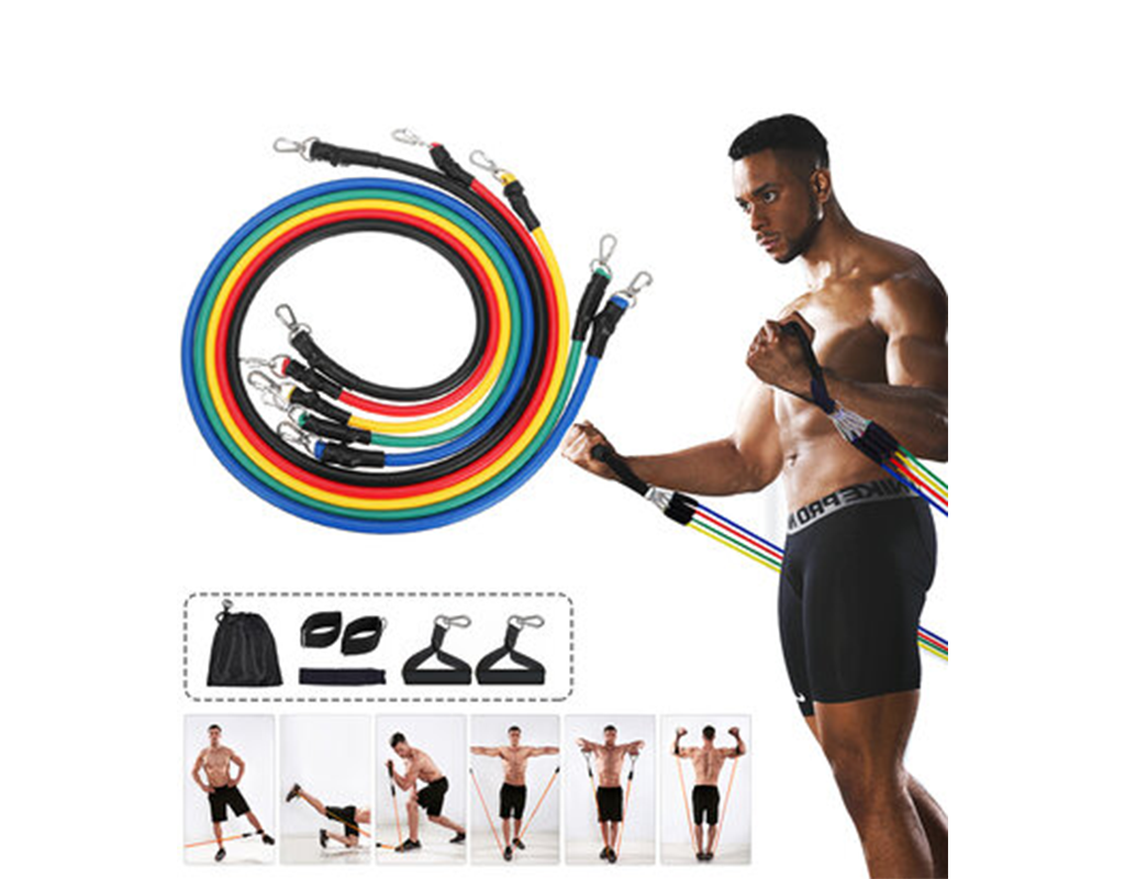 Power Resistance Bands, 5 Rope مجموعة أشرطة وأنابيب المقاومة القوية - الصورة 2
