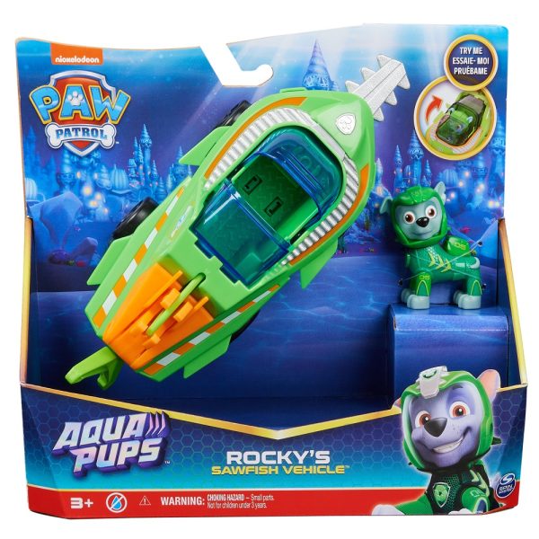 Paw Patrol Aqua Pups Rockys Sawfish Vehicle مركبة روكي سوفيش